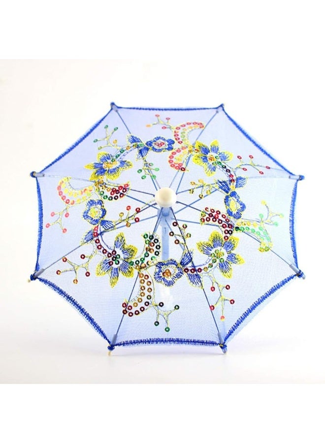 STOBOK 3pcs Kids Umbrella Toy Lace Cute Small Embroidery Umbrella Decorative Props Mini Umbrella for Kids Students Girls (Random Pattern) - Image 3