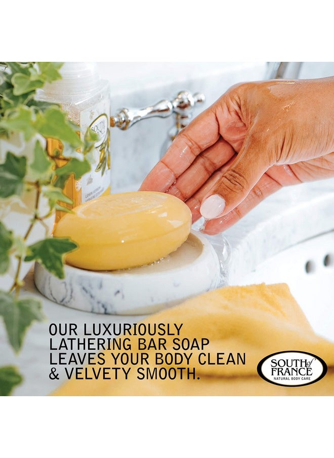 South of France Natural Body Care - Lemon Verbena Clean Bar Soap By South Of France Clean Body Care ; Triplemilled French Soap With Organic Shea Butter + Essential Oils ; Vegan Nongmo Body Soap ; 6 Oz Bar 4 Pack - Image 1
