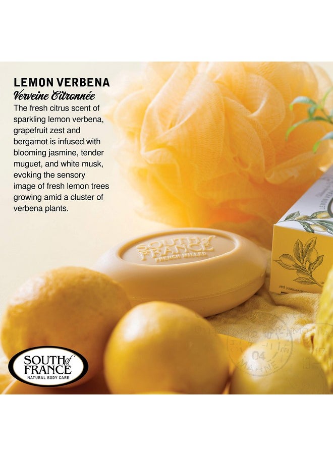 South of France Natural Body Care - Lemon Verbena Clean Bar Soap By South Of France Clean Body Care ; Triplemilled French Soap With Organic Shea Butter + Essential Oils ; Vegan Nongmo Body Soap ; 6 Oz Bar 4 Pack - Image 1
