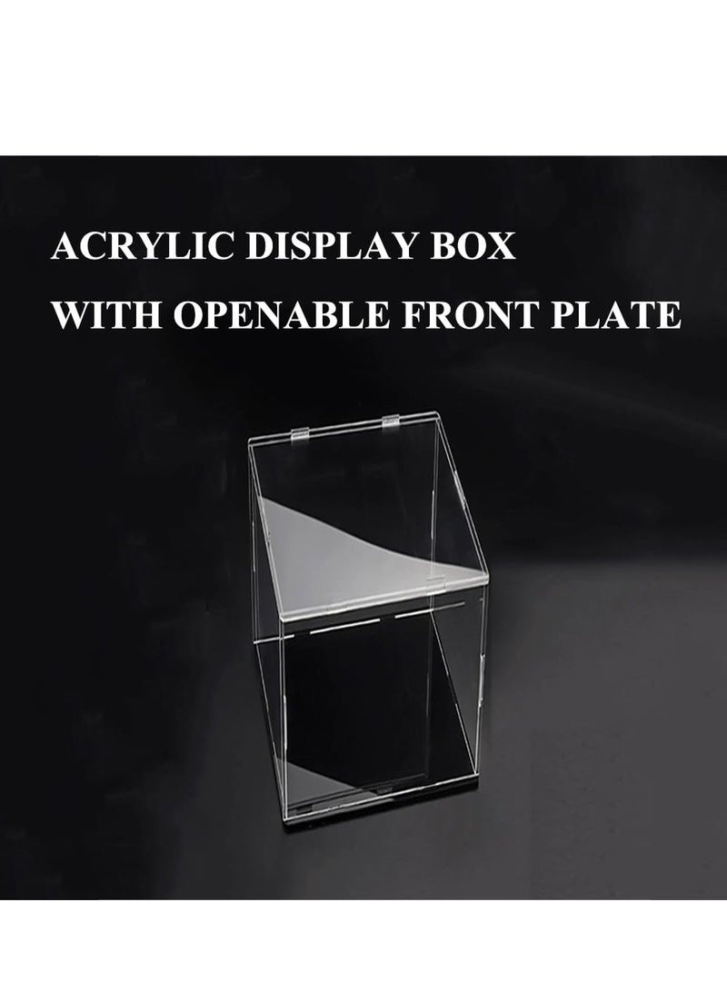 Excefore Clear Acrylic Display Case, Dustproof Protection Showcase Organizer, Self-Assembly Acrylic Box with Black Thick Base and Side Door, Suitable for Collectibles, Organization (10X10X15cm)  - Image 2