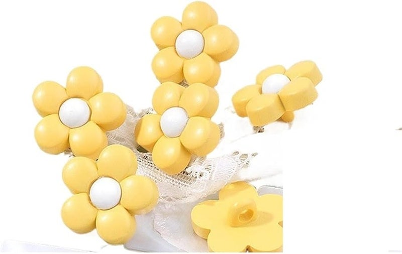 أزرار خياطة زهرة صفراء 500 قطعة لتصميم الملابس وديكورات الأثاث والحرف اليدوية - Image 2