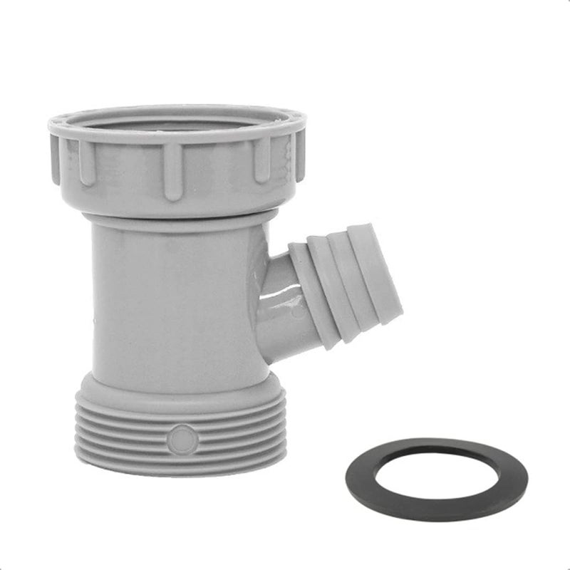 Cinsda Kitchen Sink Drain Pipe Adapter Wye, Y-Shaped Strainer Connector Waste Outlet Male Female Thread Fitting with Dishwasher Input - Image 1