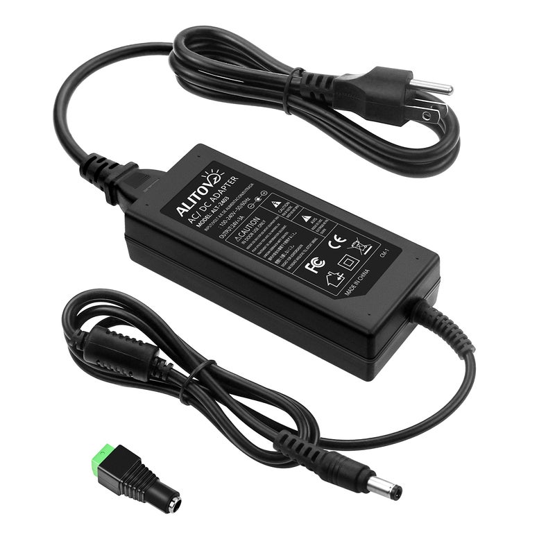 ALITOVE 24V 3A 72W AC to DC Adapter Power Supply Converter AC 100V ~ 240V to DC 24V 3amp Transformer with 5.5x2.1mm DC Output Jack for 5050 3528 LED Strip Module Light, CCTV Camera System - Image 1