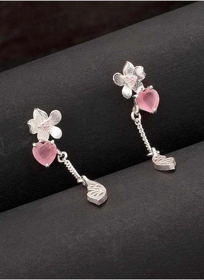 VOYLLA Love Paradise Floral Drop Butterfly Wing Earrings