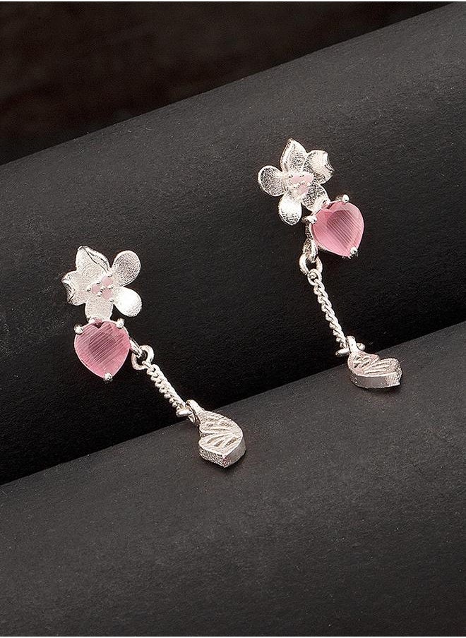 VOYLLA Love Paradise Floral Drop Butterfly Wing Earrings  - Image 1