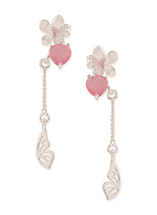 VOYLLA Love Paradise Floral Drop Butterfly Wing Earrings  - Image 2
