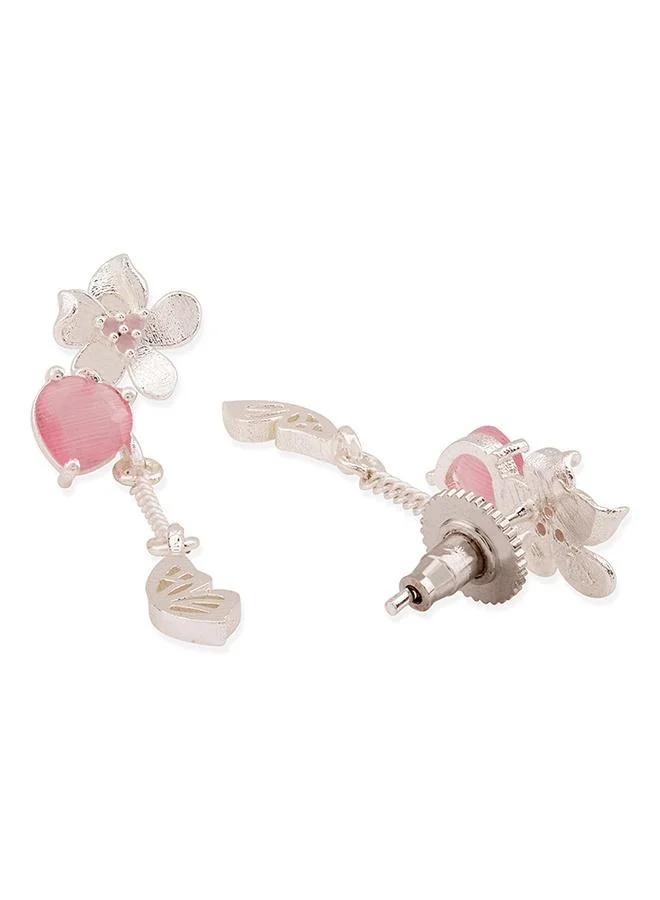 VOYLLA Love Paradise Floral Drop Butterfly Wing Earrings