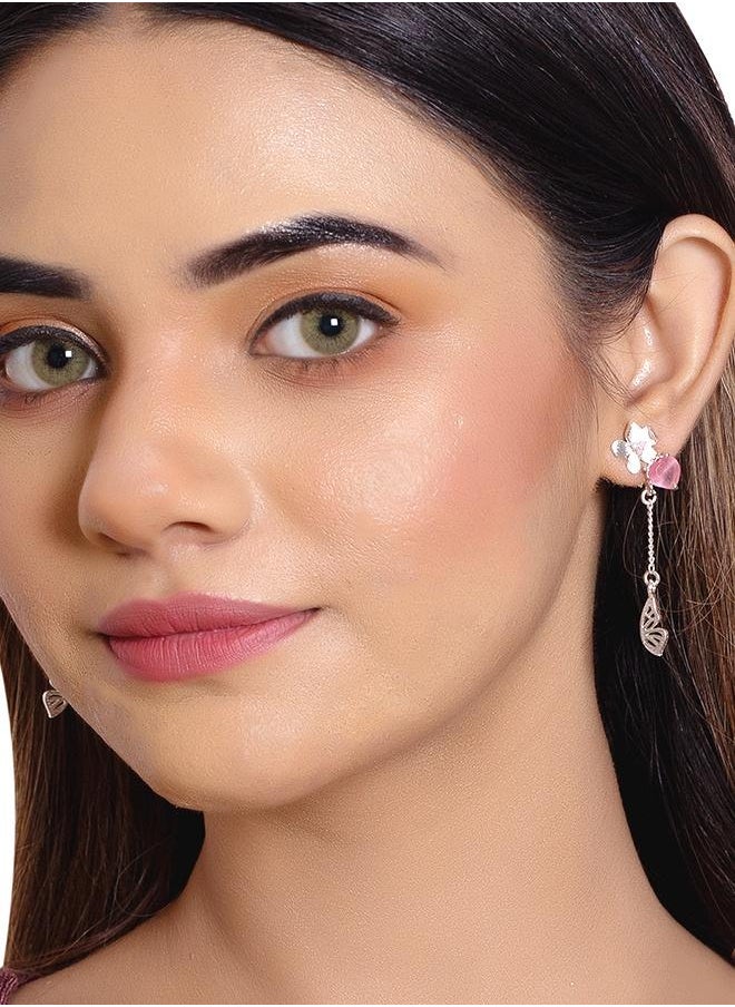 VOYLLA Love Paradise Floral Drop Butterfly Wing Earrings  - Image 4