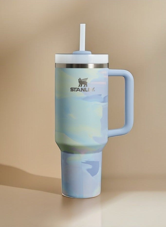 ستانلي كوينشر إتش 2.0 فلاوستيت ستيل معزل بالتفريغ مع غطاء وقش للمياه، شاي مثلج أو قهوة، سموثي وأكثر، 40 أونصة - Image 1