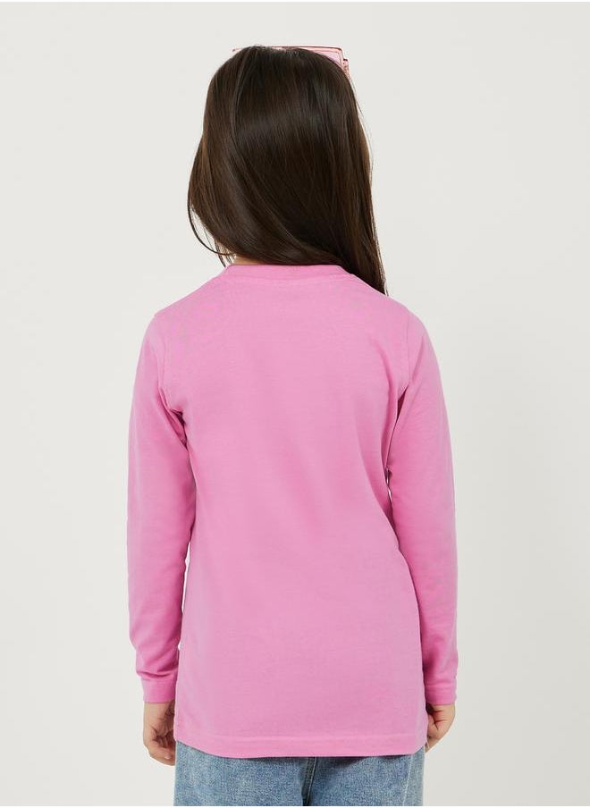 Styli - Graphic Print Long Sleeve Round Neck T-Shirt - Image 1