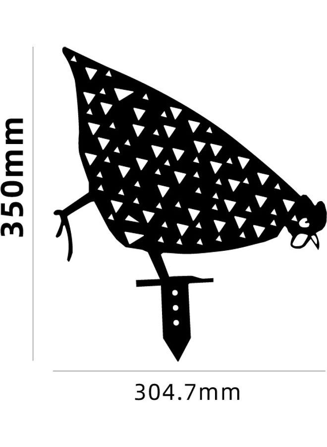 Loquat Chicken Yard Art Black