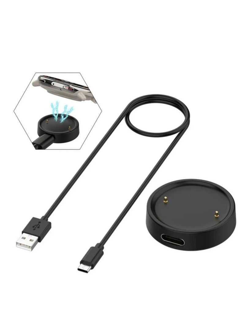 1pcs Magnetic Charging Cable For huami Amazfit Bip6 A2435 Charging Dock for Amazfit Active 2 A2437 Smart Watch Type c Interface USB Charger Base - Image 2