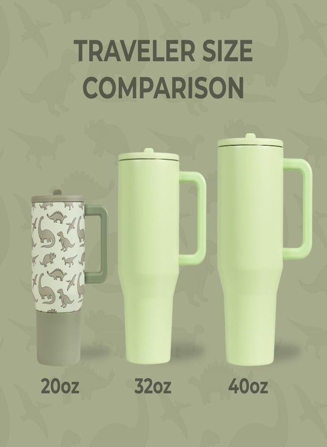 HydroJug Kids - 20 oz Insulated Kids Water Bottle with Flip Straw & Handle | Leak-Proof & Durable | Perfect for School, Sports, Lunch, Travel & Camp, Dinosaur - Image 4