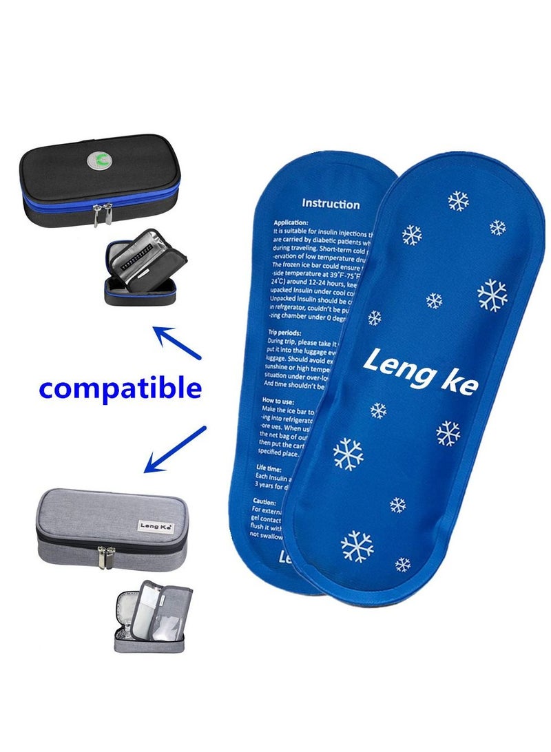 لينج كي عبوات ثلج مكونة من 4 قطع لحقيبة سفر مبرد الأنسولين قابلة لإعادة الاستخدام مناسبة - Image 4