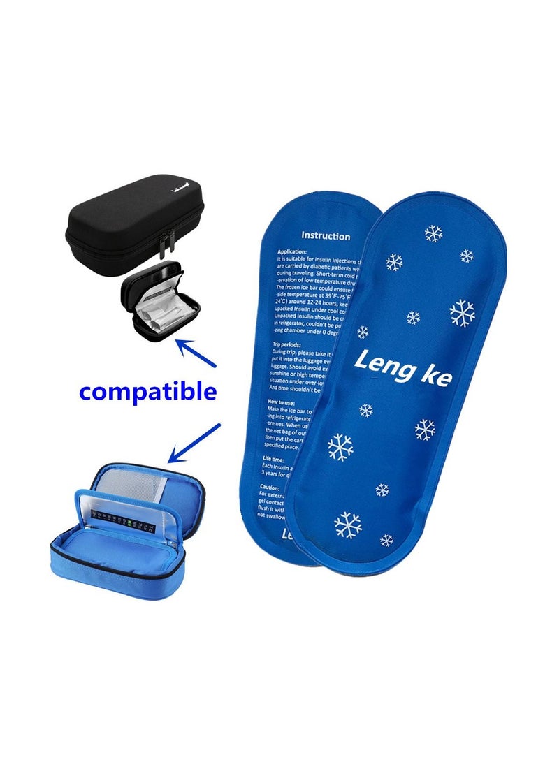 لينج كي عبوات ثلج مكونة من 4 قطع لحقيبة سفر مبرد الأنسولين قابلة لإعادة الاستخدام مناسبة - Image 3
