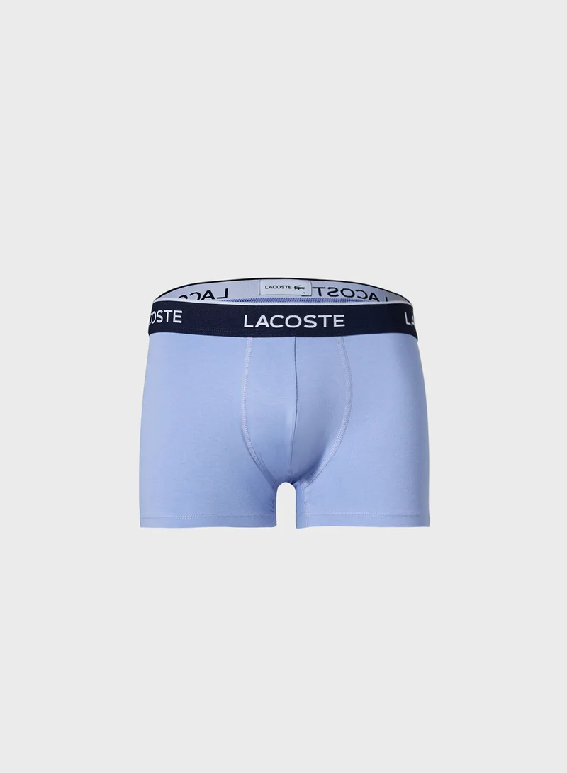 LACOSTE 3 Pack Stretch Trunks