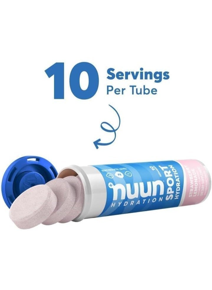 Nuun Sport Hydration Effervescent Electrolyte Drink Strawberry Lemonade 10 Tablets - Image 2