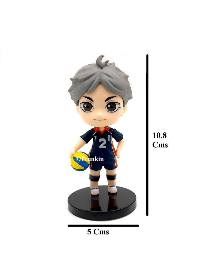 Trunkin - Trunkin | Haikyuu Koshi Sugawara Set B Action Figure | Model Gift Collectible PVC Figure | Volleyball Anime Figurine - 10 Cms - Image 1