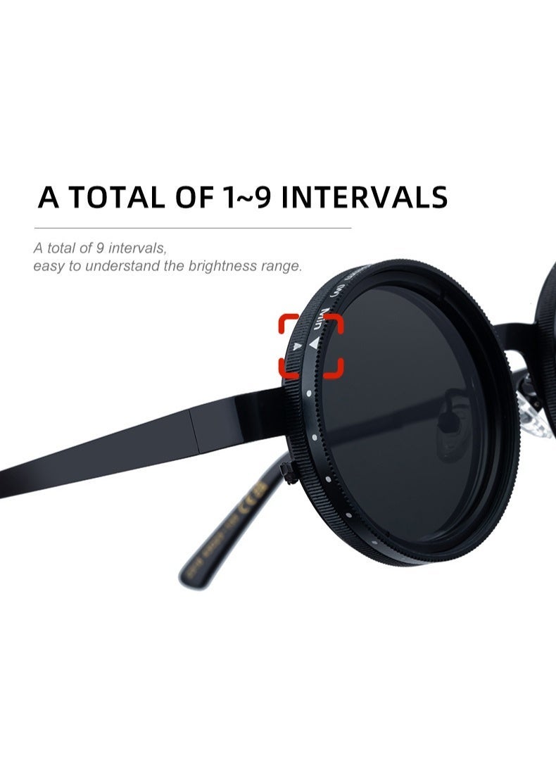 Adjustable Zoom ND Polarized UV400 Sunglasses for Outdoor Sun Protection - Image 5