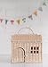 Rool Rattan House Shaped Basket Wicker Small Dollhouse Gift for Girls Boho Toys Mouse in a Box House Little Girl Purse Clutch Doll Carrier Cream - Image 4