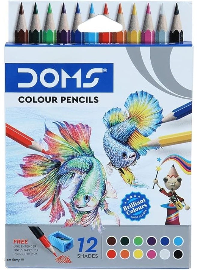 دومس الوان خشب دومس 12 لون قصيرة + برايه - Image 1