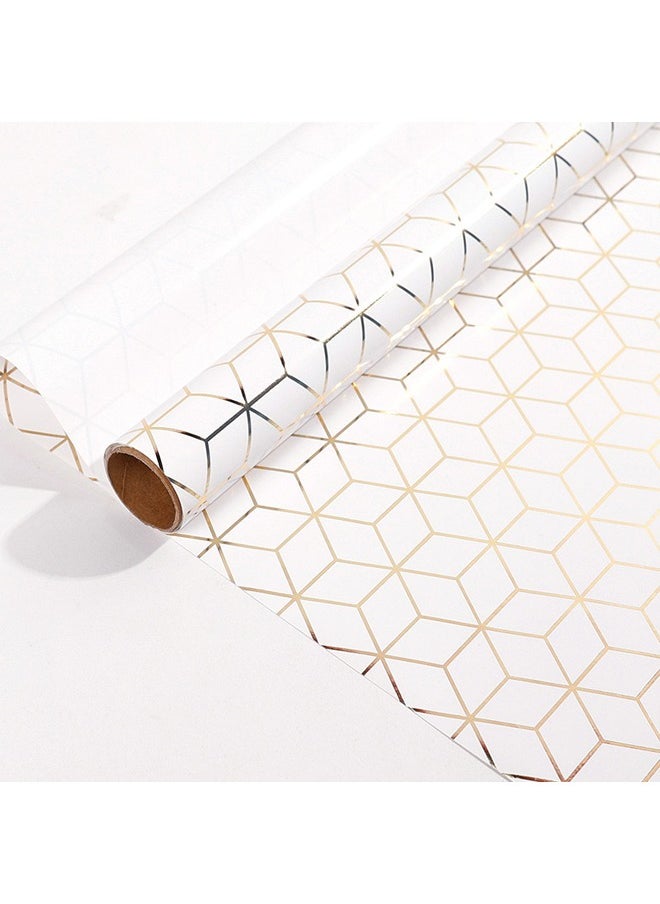 Zeemey 3 rolls,Gold Wrapping Paper Roll - Gold Print Love, star design for Birthday, Holiday, Wedding, Baby Shower Packing - 30 inch X 120 inch Per Roll(43*300cm)  - Image 5