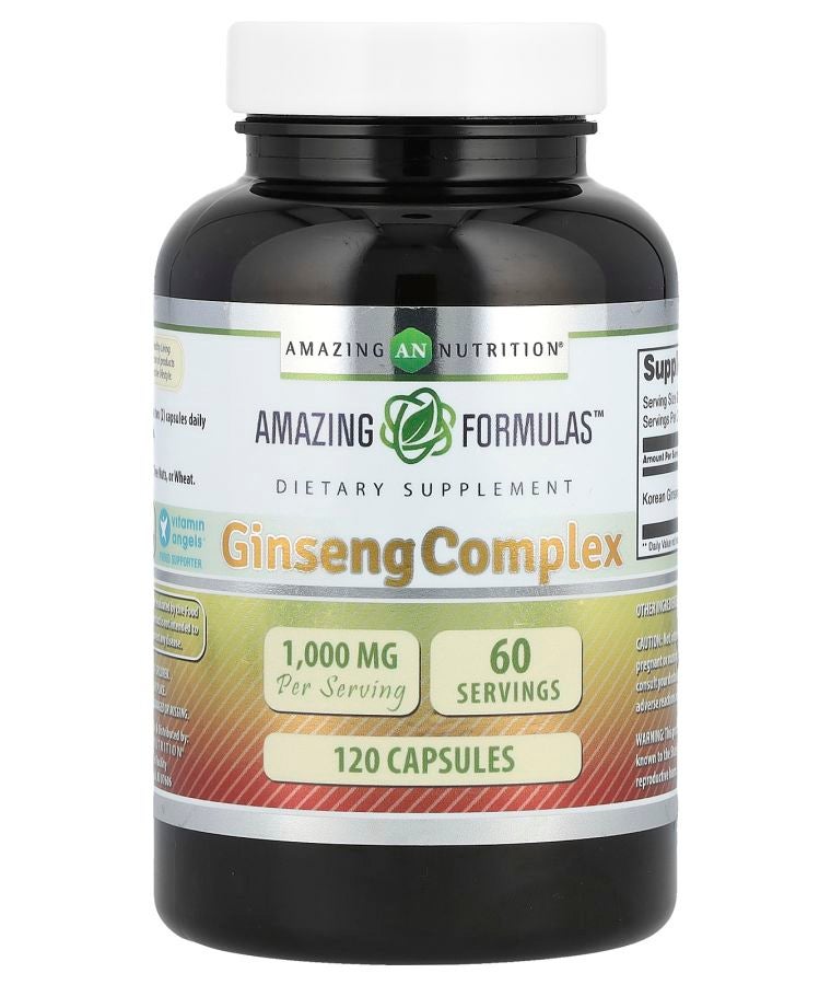 Amazing Nutrition Ginseng Complex 120 Capsules (500 mg per Capsule)