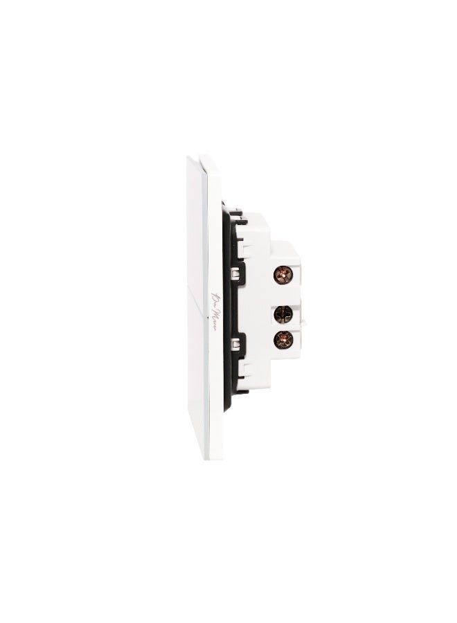 Donmarco 1 Gang Intermediate Switch – Ultra Thin Glass, Modern & Durable, Fire-Resistant Electric Switch, 15-Year Warranty, Wall Switch for Home and Office (Matt White) - Image 4