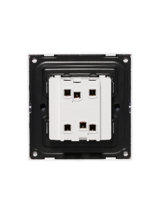 Donmarco 1 Gang Intermediate Switch – Ultra Thin Glass, Modern & Durable, Fire-Resistant Electric Switch, 15-Year Warranty, Wall Switch for Home and Office (Matt White) - Image 3