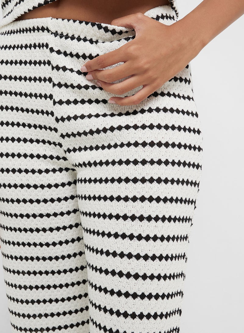 ONLY Ribbed Knit Detail Wide Leg Pants  - Image 3
