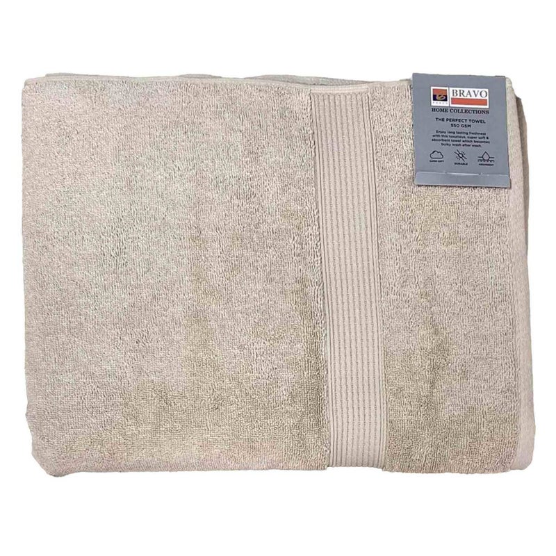 Bravo Bath Towel, 90 x 150 cm, Beige
