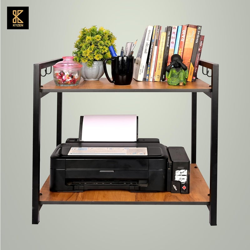 KYZEN Deluxe Microwave Oven OTG Stand for Kitchen Counter Toaster Organizer Extra Storage with Side Hooks for Home Kitchen Appliances 2T_Deluxe - Image 3