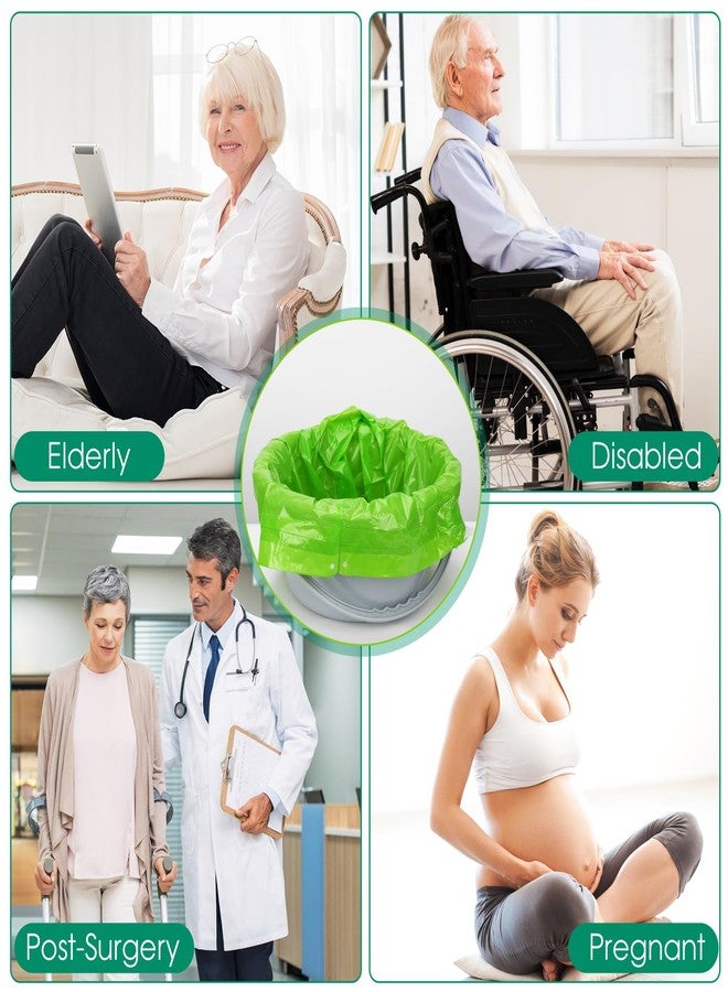 BOOWOO Bedside Commode Liners with Absorbent Pads, 50/100 Disposable Commode Bags/Pads, Scented Adult Potty Chair Liners, Portable Commode Poop Bags for Commode Chair, Bedpan, Bucket Toilet - Image 4