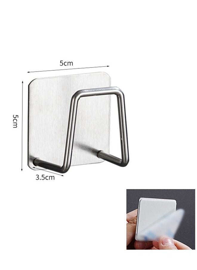 Ant 4-Piece Adhesive Sponge Holder for Kitchen Sink, 304 Stainless Steel Sponge Holder Sink Kitchen Accessories  - Image 2