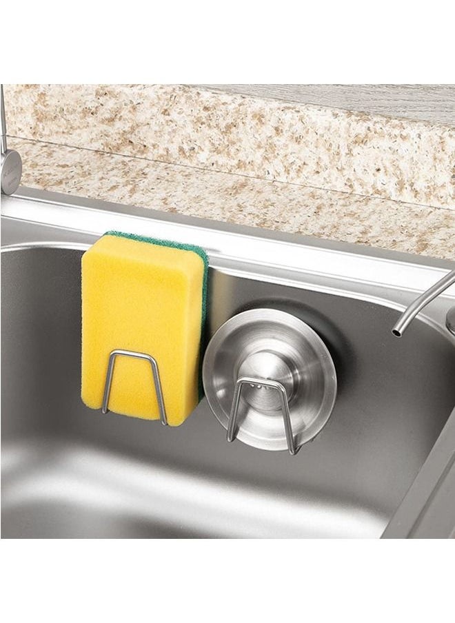 Ant 4-Piece Adhesive Sponge Holder for Kitchen Sink, 304 Stainless Steel Sponge Holder Sink Kitchen Accessories  - Image 4