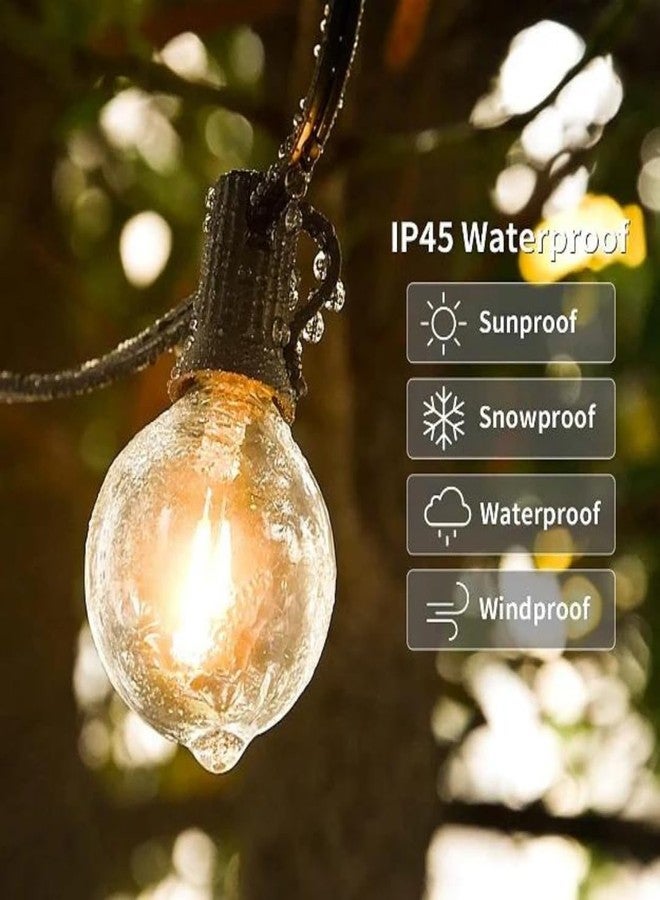 Chronos G40 Outdoor Bulb String Lights Hanging - IP44 Rainproof G40 Globe LED Bulbs | Bulbs with LED Filament - Edison Style-25Ft Light for Backyard Terrace Garden Balcony Party Decor Home Decoration - Image 2