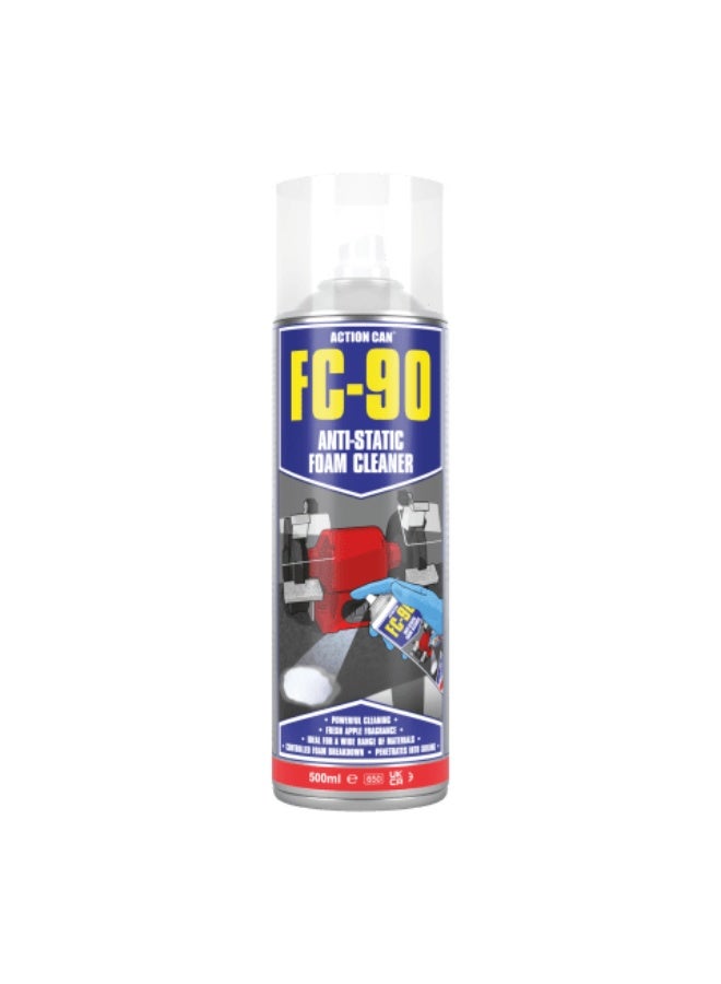 ®ACTION CAN FC-90_Anti-Static Foam Cleaner 500ML  Foam spray cleaner for electronics removes dirt and leaves a clean, anti-static finish. - Image 1