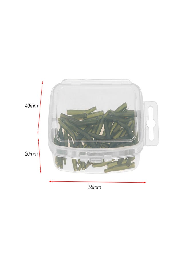 COONOR 50Pcs/Lot Carp Fishing Hook Sleeve Hair Rig Line Aligner Sleeves Soft Anti Tangle Fishing Tackle Aligner Carp Fishing Accessories - Image 3