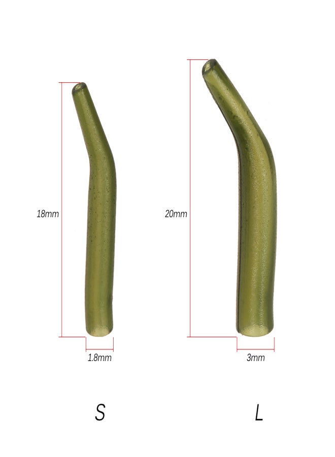 COONOR 50Pcs/Lot Carp Fishing Hook Sleeve Hair Rig Line Aligner Sleeves Soft Anti Tangle Fishing Tackle Aligner Carp Fishing Accessories - Image 2