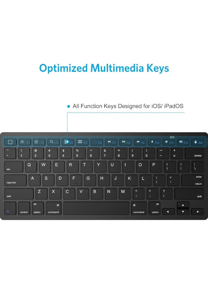 Captaintech Bluetooth Keyboard Compatible with iPad 10.2 Inch/ 9.7 Inch iPad Air 10.5 iPad Pro 11/12.9 iPad Mini 5/4 iPhone and Other Bluetooth Enabled Devices  - Image 3