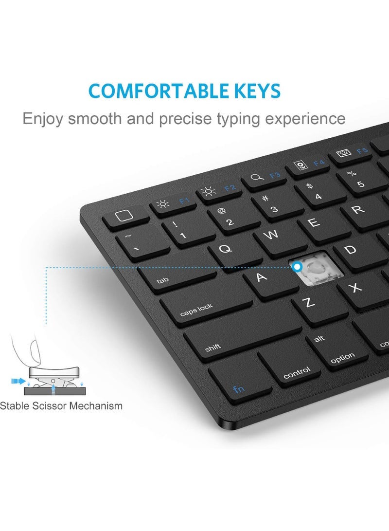 Captaintech Bluetooth Keyboard Compatible with iPad 10.2 Inch/ 9.7 Inch iPad Air 10.5 iPad Pro 11/12.9 iPad Mini 5/4 iPhone and Other Bluetooth Enabled Devices  - Image 4