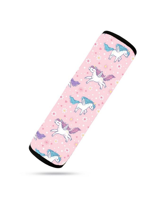SLEILIN Seat Belt Cover for Kids, Seat Belt Pad for Boys Girls, Car Seat Straps Shoulder Pads for Kids, Kid's Seat Belt Cushion, Shoulder Strap Pad, 1 Piece （Pink Unicorn） - Image 1