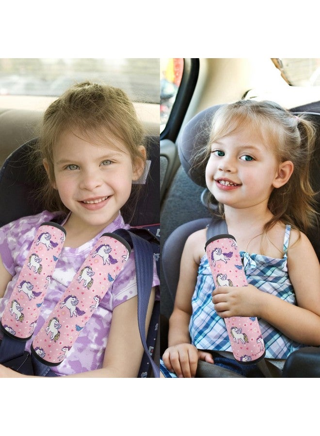SLEILIN Seat Belt Cover for Kids, Seat Belt Pad for Boys Girls, Car Seat Straps Shoulder Pads for Kids, Kid's Seat Belt Cushion, Shoulder Strap Pad, 1 Piece （Pink Unicorn） - Image 5