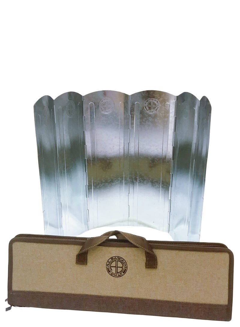 Albawadi Camping Stove Windshield Folding Windscreen With Bag 15*50CM - Image 3