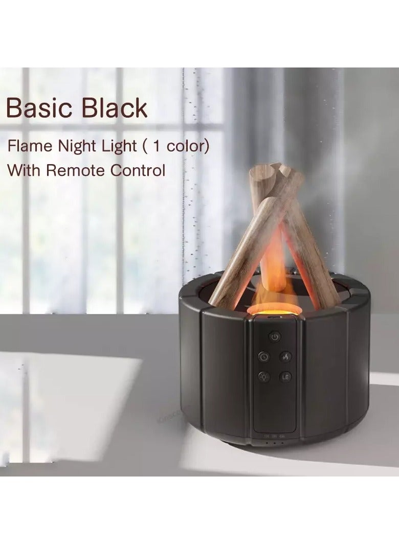 Raxoom Diffuser fragrance machine home office desktop flame humidifier H9 Bonfire Aromatherapy Machine Black-Remote Control - Image 2