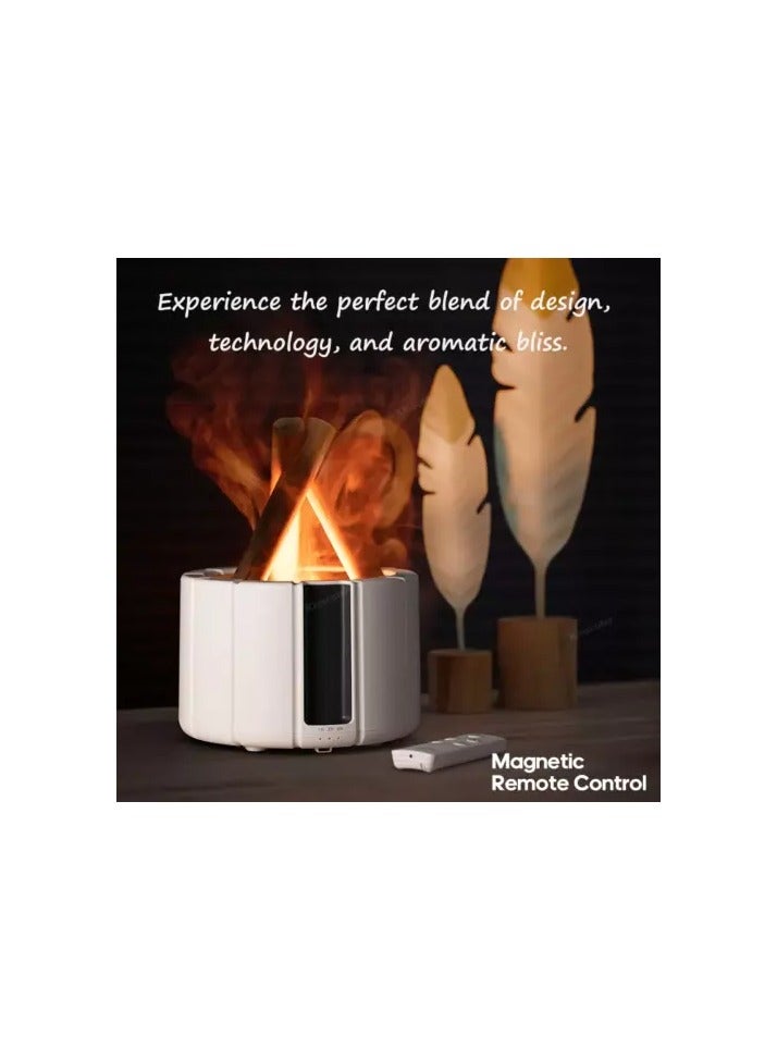 Raxoom Diffuser fragrance machine home office desktop flame humidifier H9 Bonfire Aromatherapy Machine Black-Remote Control - Image 3