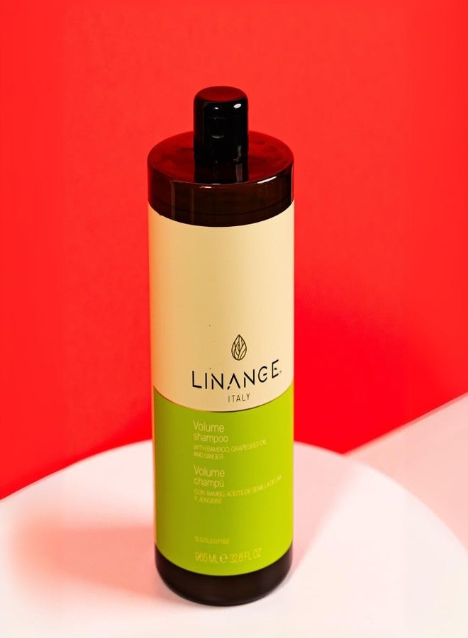 LINANGE Volume Shampoo with Bamboo, Grapeseed Oil & Ginger Extracts for Chemically Treated Hair | Revitalizing & Hydrating Shampoo - 965ml / 32.6 oz. - Image 3