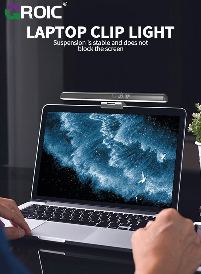 GROIC Monitor Light Bar, Ultra-Wide 9.8" Screen Bar with Touch Control, Eye Care Lamp 3 Color Modes, No Glare, USB Powered LED Desk for Office/Home/Study Room - Image 2