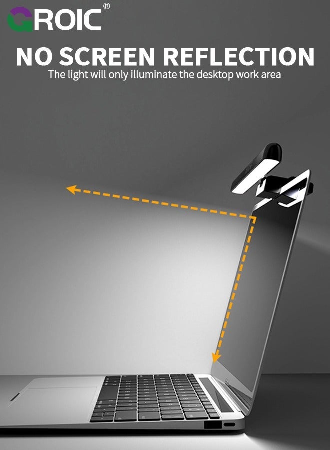 GROIC Monitor Light Bar, Ultra-Wide 9.8" Screen Bar with Touch Control, Eye Care Lamp 3 Color Modes, No Glare, USB Powered LED Desk for Office/Home/Study Room - Image 4