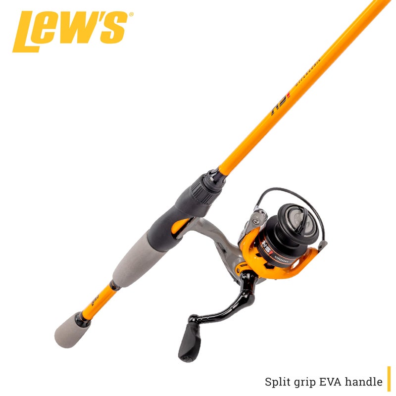 Lew's Lewâ€™s Hypersonic Spinning Reel and Fishing Rod Combo, 7-Foot Med Power Fast Action IM6 Graphite Rod, Size 300 Reel, 5.1:1 Gear Ratio, Orange/Gray - Image 5
